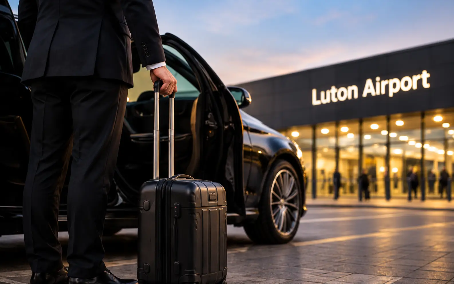 Chauffeur collecting a passenger for St Albans to London City Airport Transfers